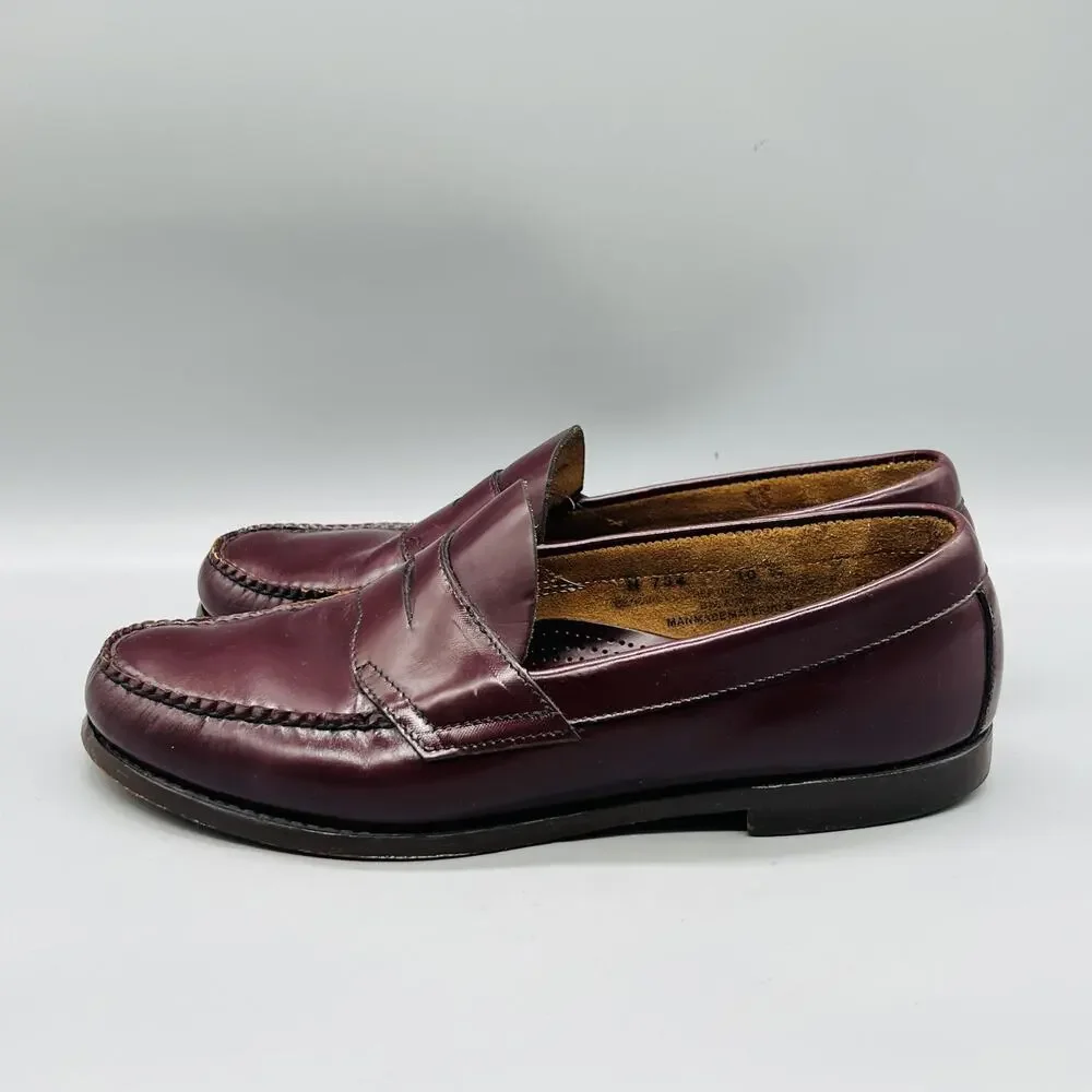 GH Bass & Co Shoes Mens 10.5 Brown Leather Weejuns Penny Loafers Slip On Dress